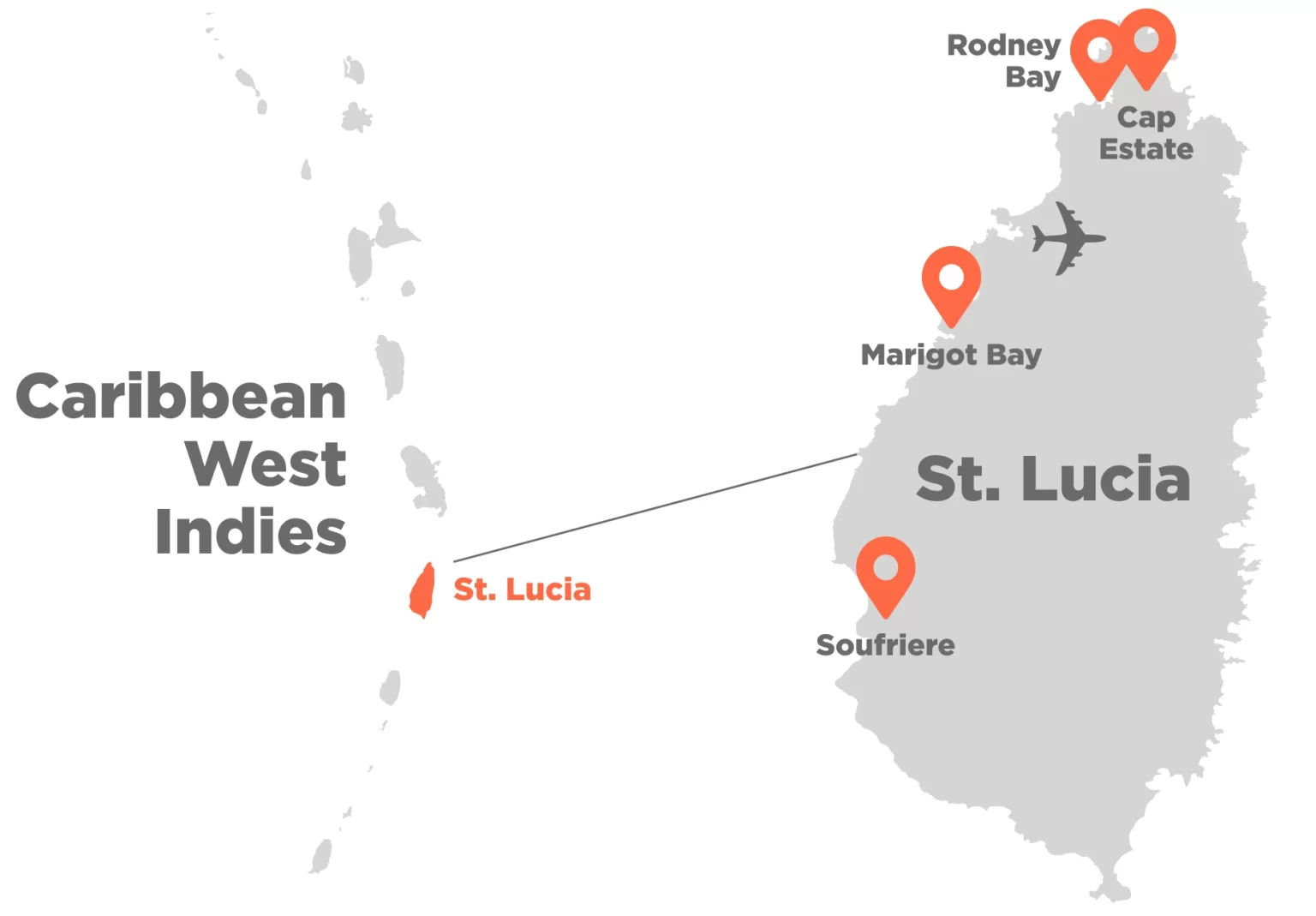 Saint Lucia citizenship by investment passport stamp and luxury scenery